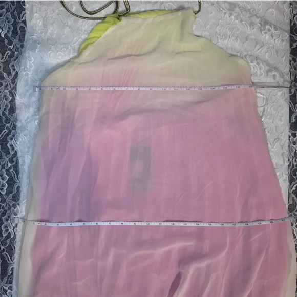 Elegant Pink and Purple Ombre Halter Maxi Dress - Picture 12 of 15